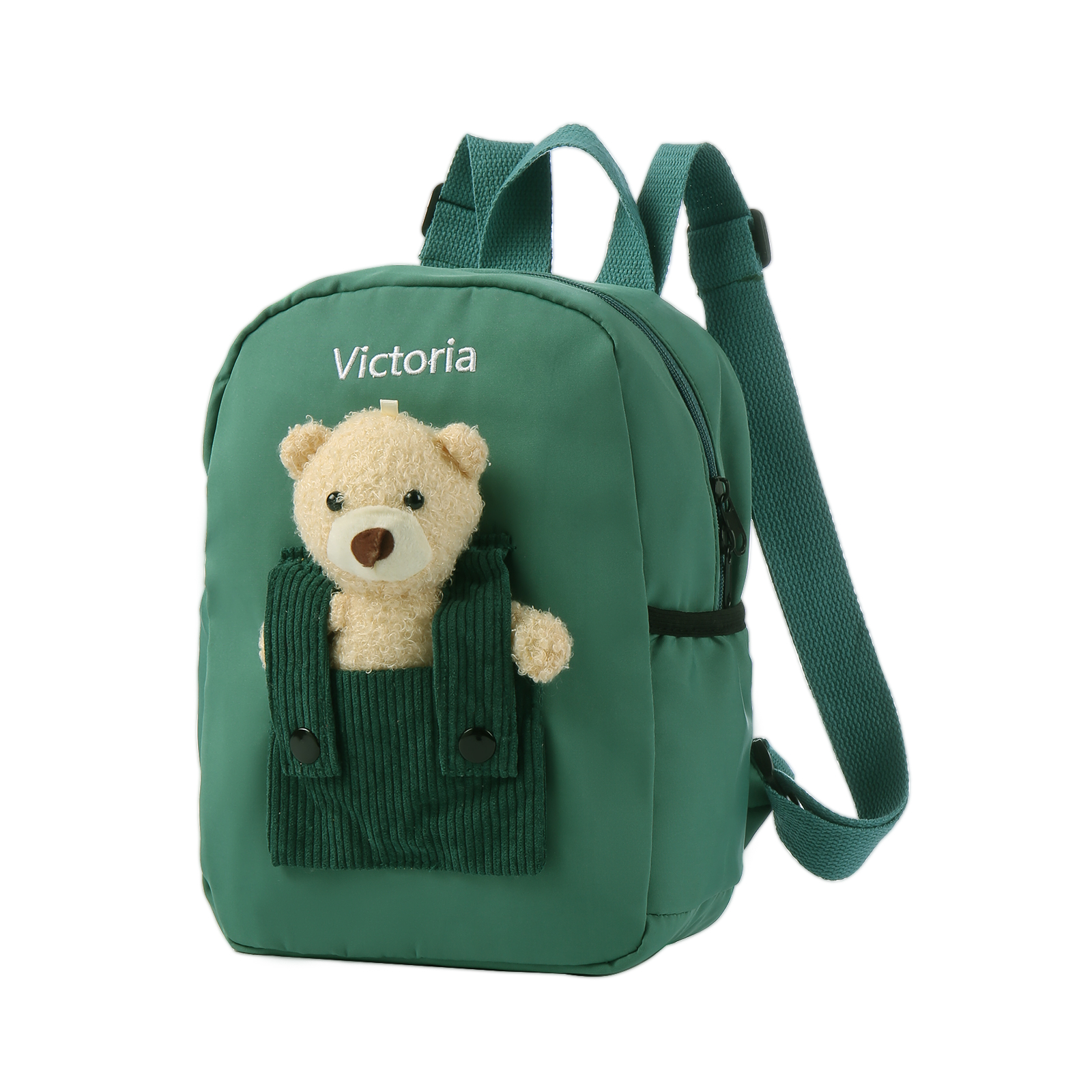 Personalized Bear Style School Bag Customized Name Canvas Kids Backpack Back to School Gift