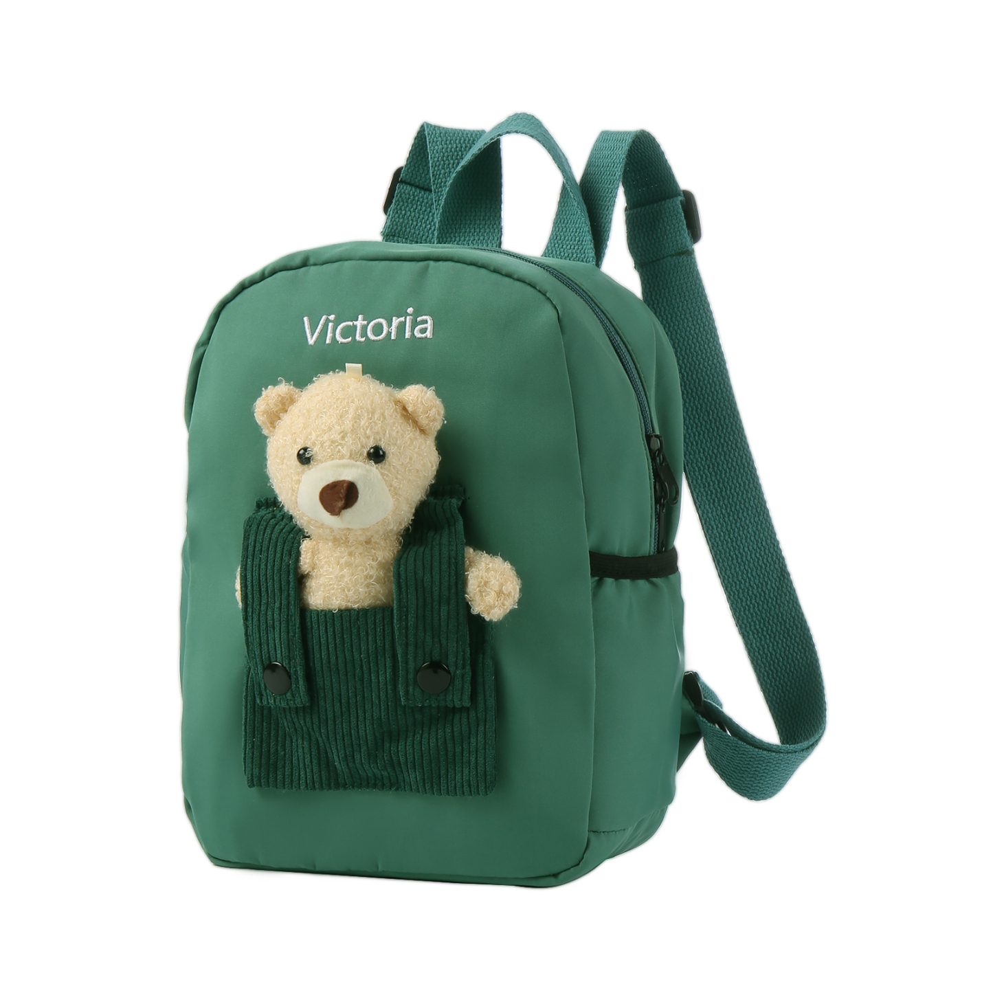 Personalized Bear Style School Bag Customized Name Canvas Kids Backpack Back to School Gift