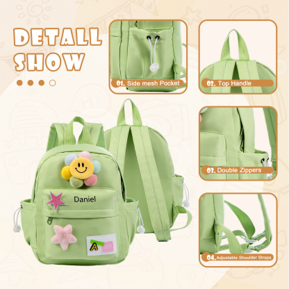 Personalized Nylon Polyester Children's Custom Name Backpack Back to School Gift