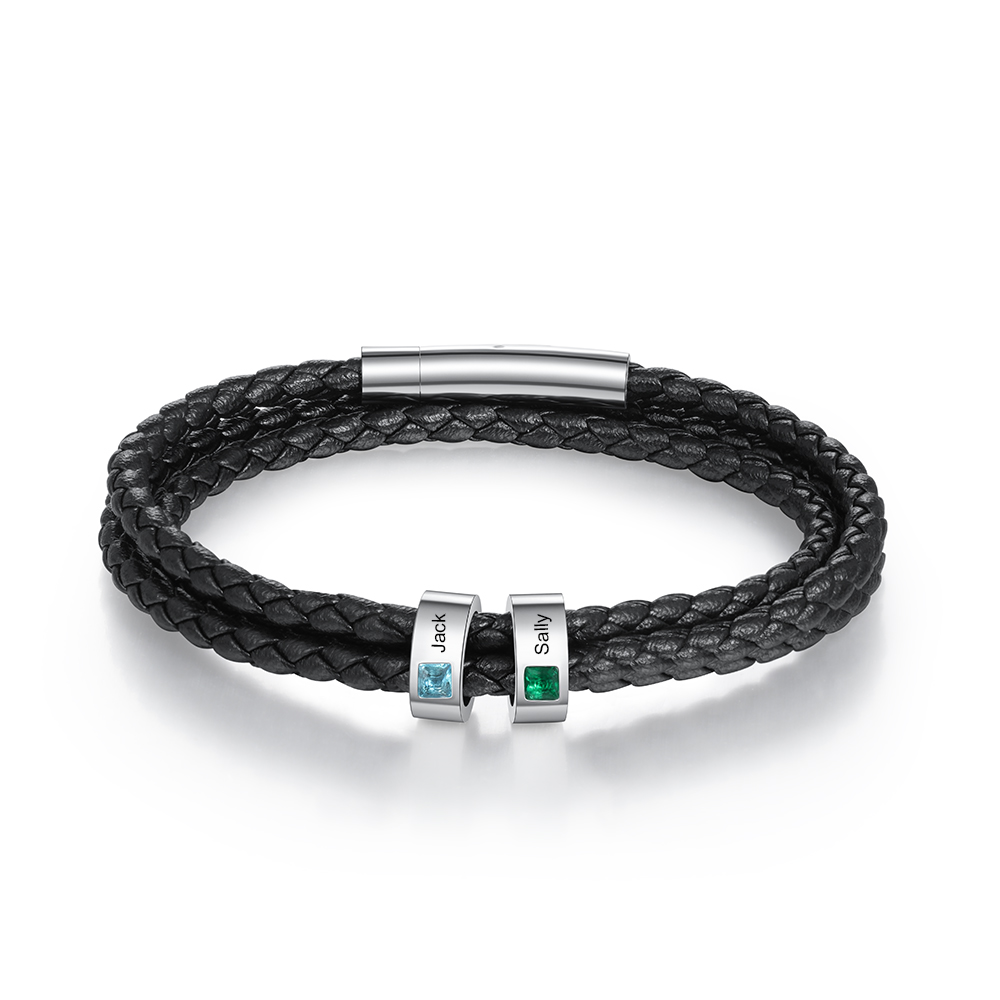 Customized 2 Names Men's Bracelet