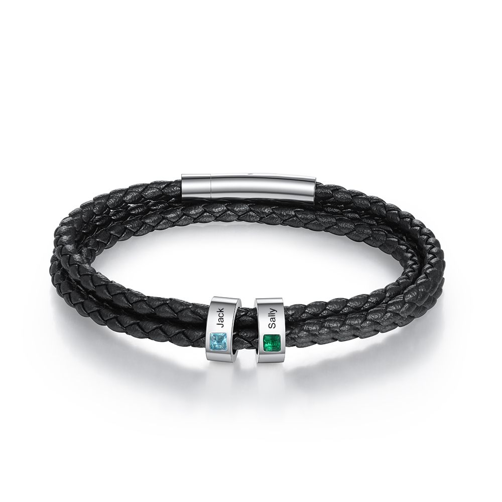 Customized 2 Names Men's Bracelet