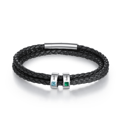 Customized 2 Names Men's Bracelet