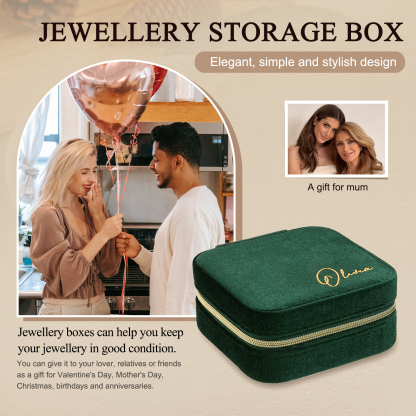 Square Jewelry Storage Box-Personalized 1 Name Customized Storage Box In Various Colors