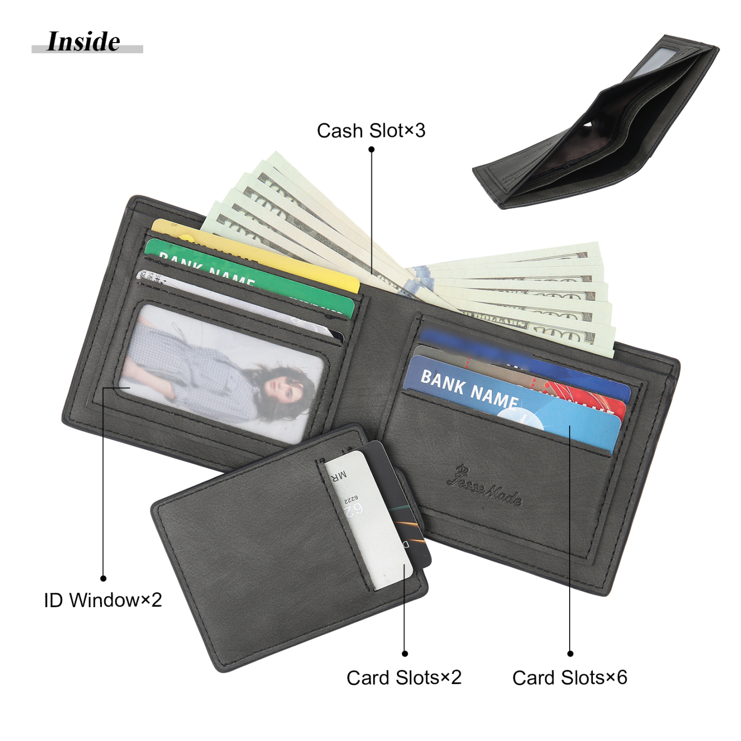 Personalized Leather Wallet Gift Box Set Keychain With Customizable Photo Wallet Customizable Name Letter Gift For Him