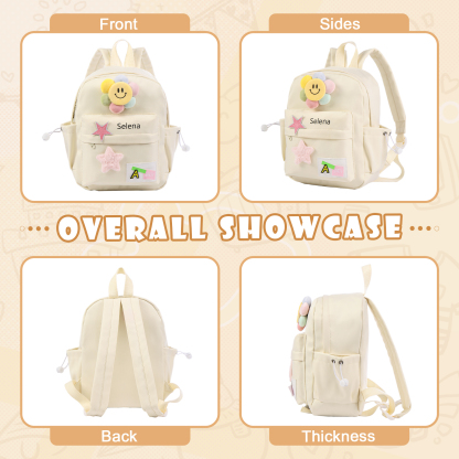 Personalized Nylon Polyester Children's Custom Name Backpack Back to School Gift