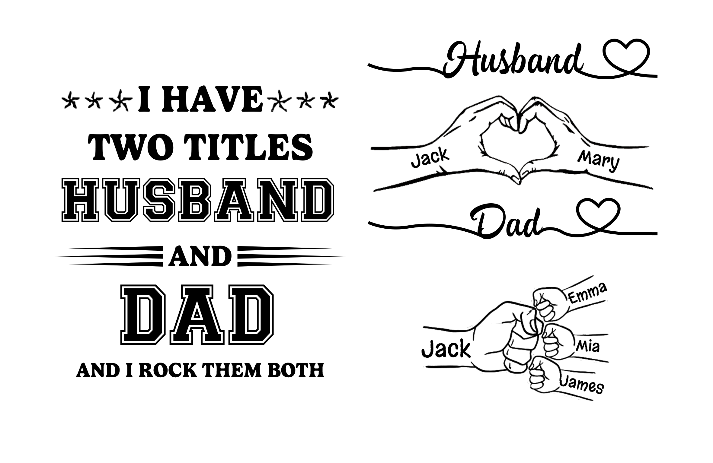 Personalized Men’s Wallet - Practical & Sentimental Husband Dad Wallet, Best Gift for Father’s Day