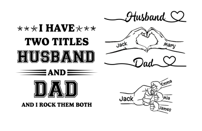 Personalized Men’s Wallet - Practical & Sentimental Husband Dad Wallet, Best Gift for Father’s Day