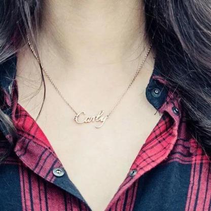 Personalized Necklace Custom 1 Name Necklace Gift For Women
