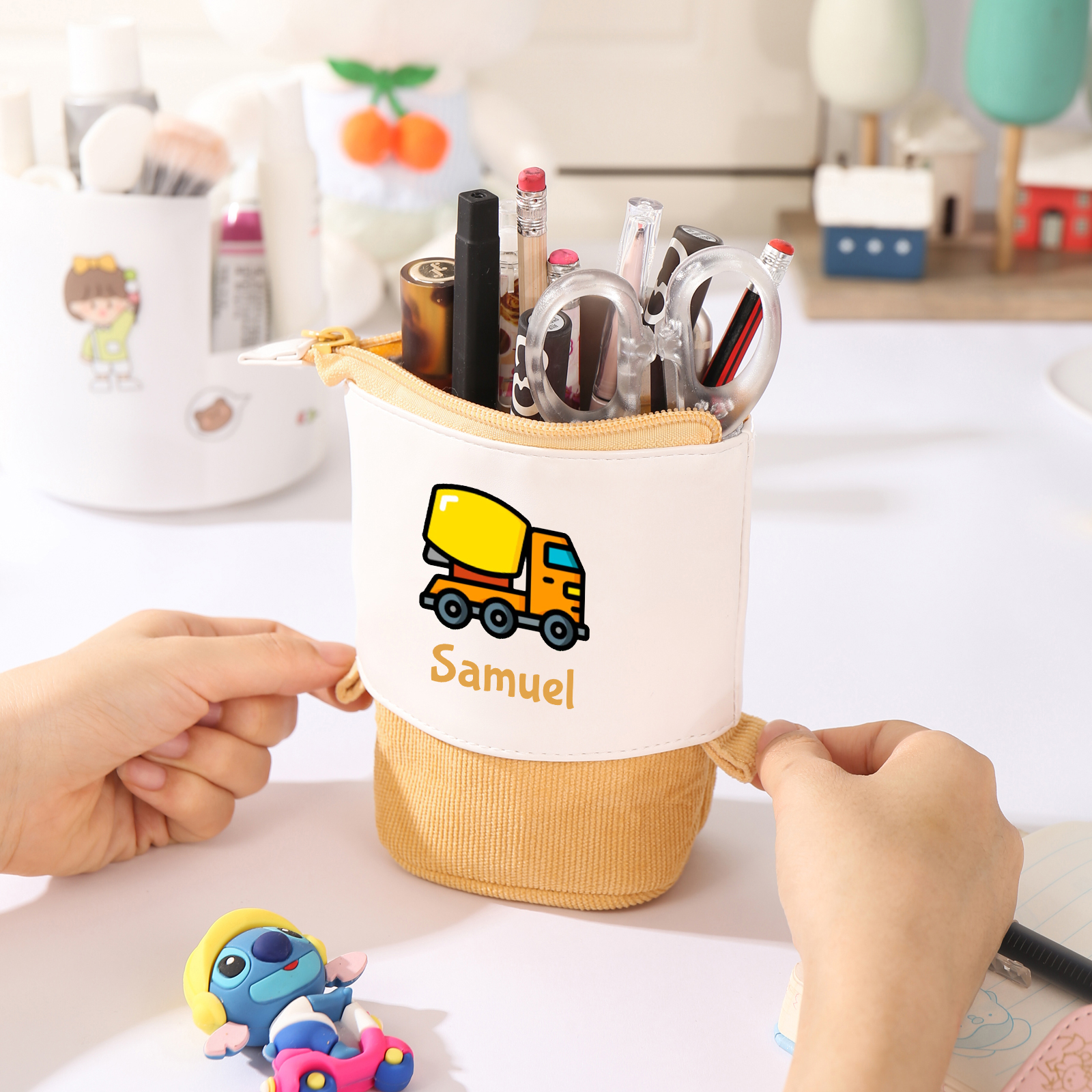 Personalized Name And Truck Pencil Case For Boys And Girls Back To School Gift