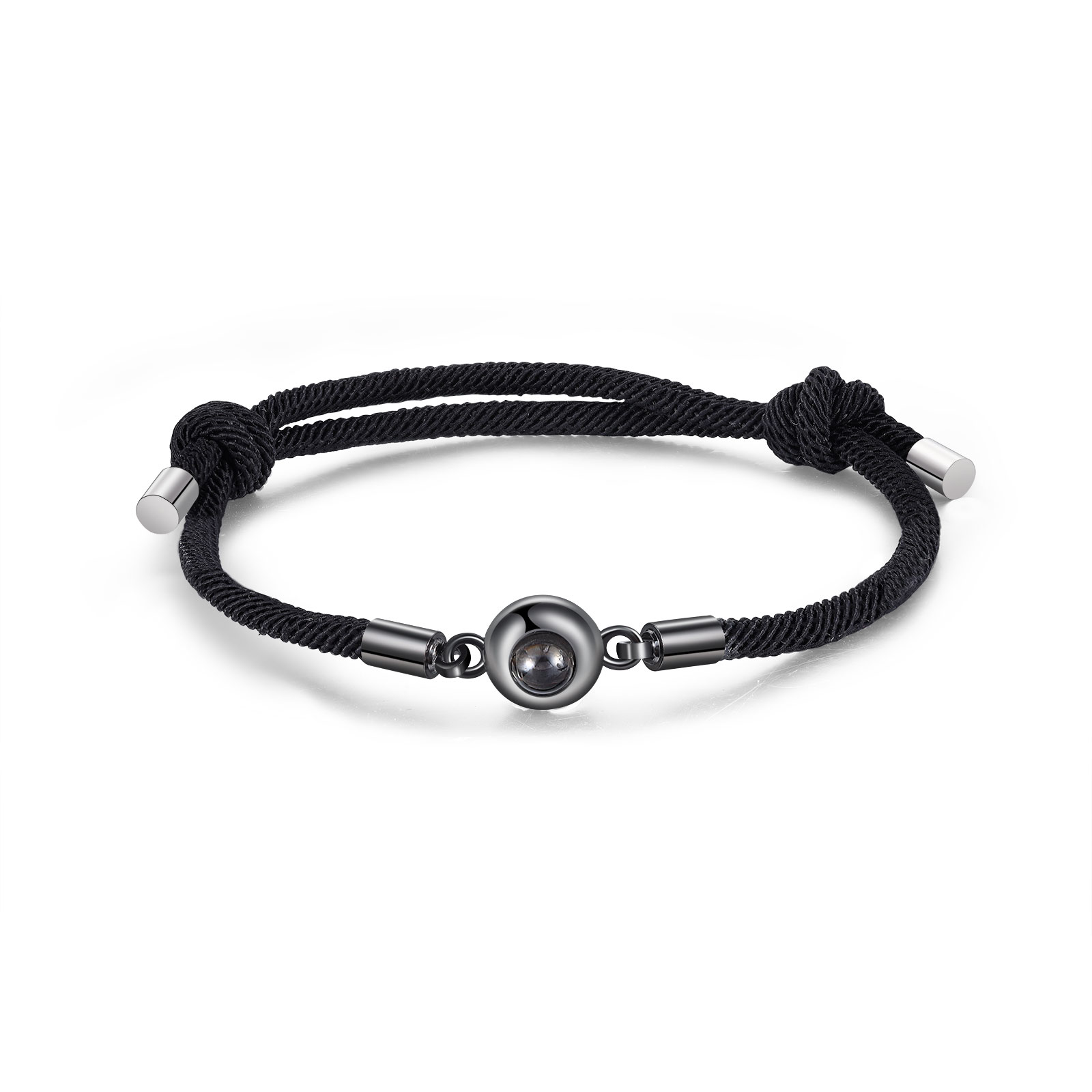 2 PCS Personalized Projection Bracelet Customized Photo Bracelet Set Adjustable Bracelet Personalized Gift