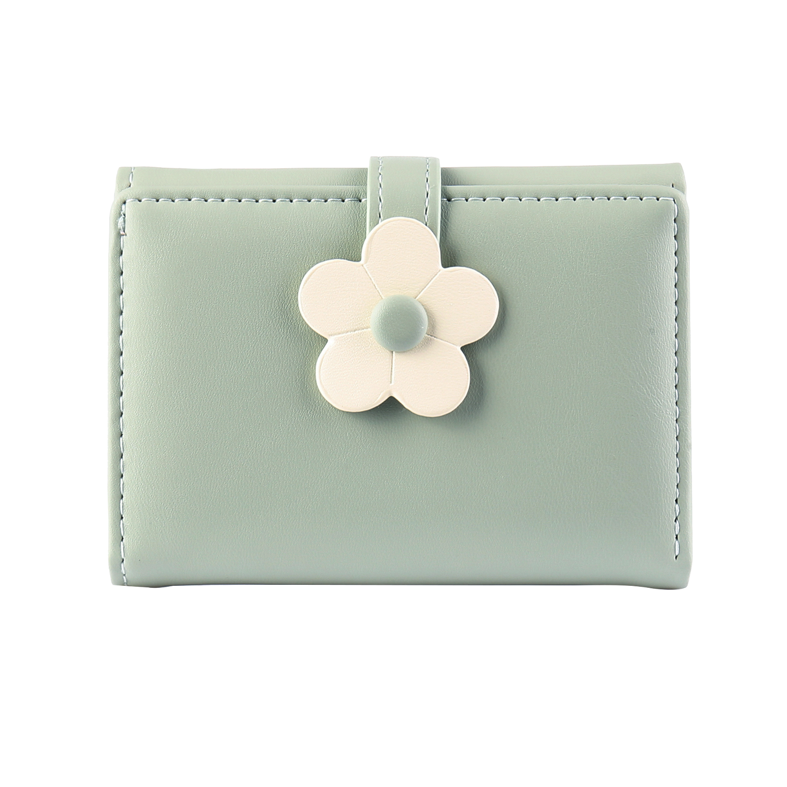 Women's Personalized Photo PU Leather Flower Wallet Coin Purse Four Colors Available Gift for Her