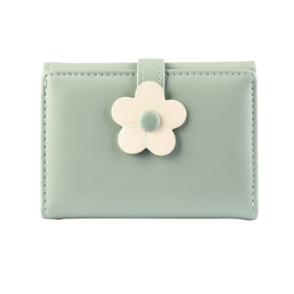 Women's Personalized Photo PU Leather Flower Wallet Coin Purse Four Colors Available Gift for Her