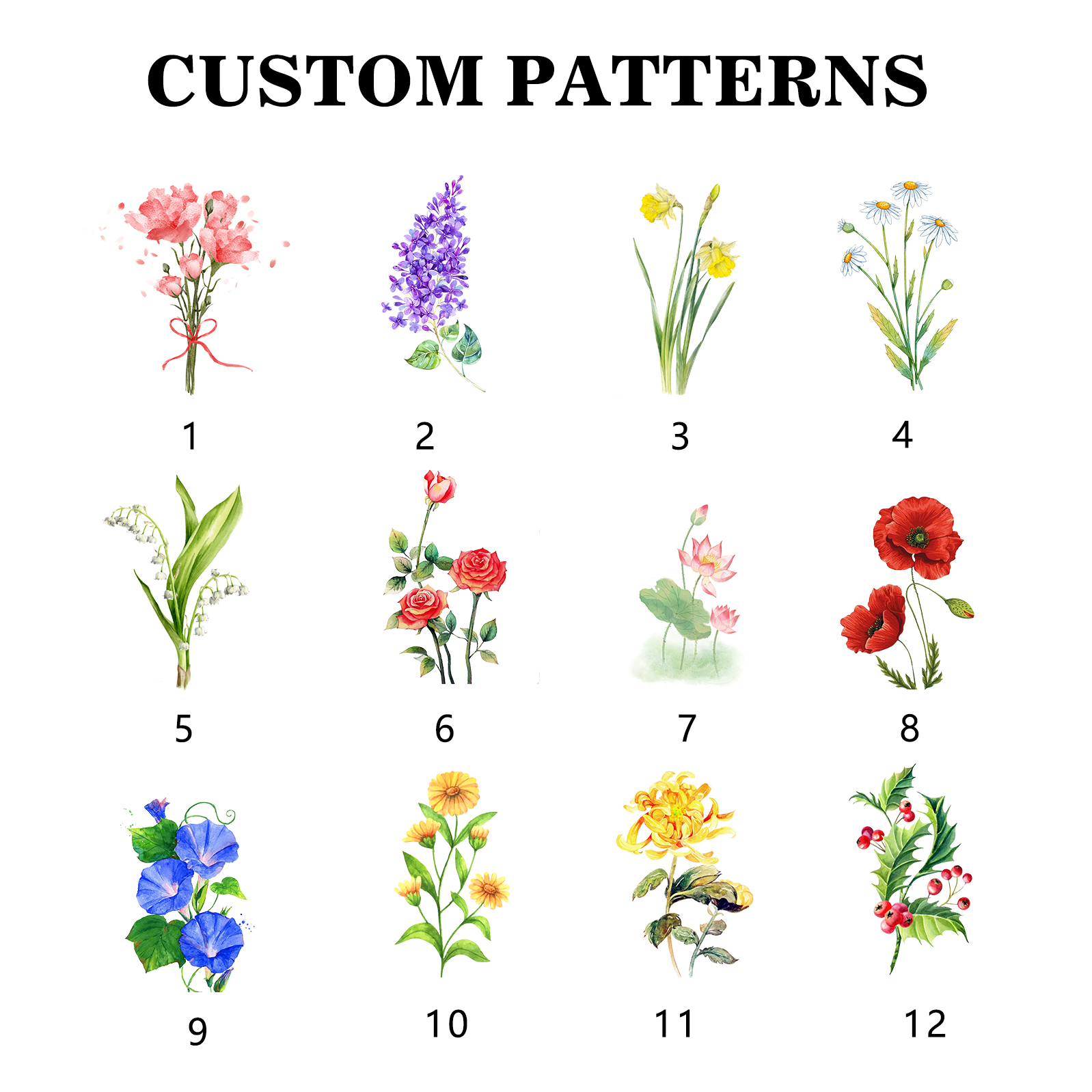 Personalized Pencil Case Custom Name & Letter & Birthday Flower Pen Pouch Back To School Gift for Kids