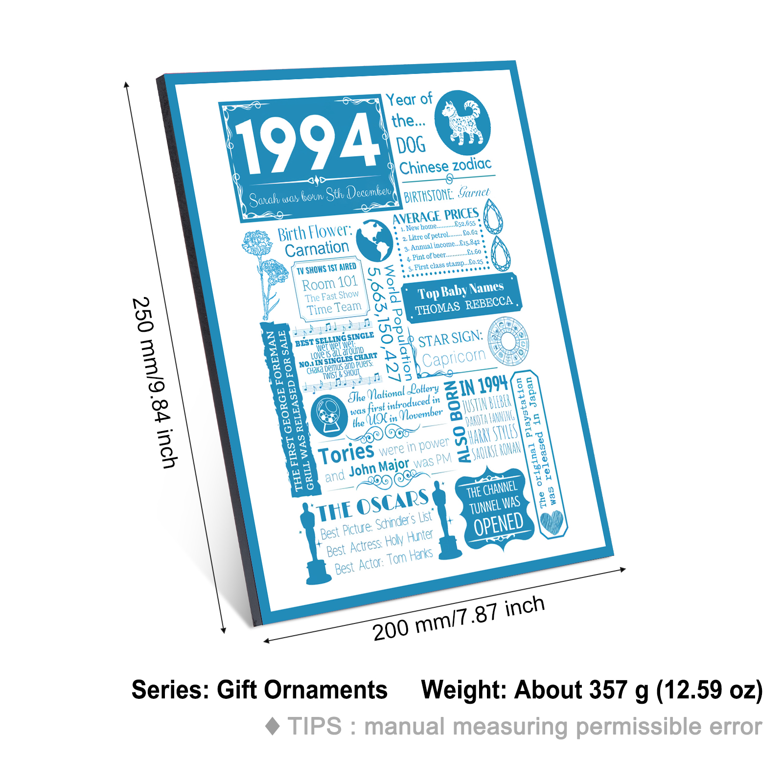 30th Birthday Personalized Wood Panel Painting Customized Birthday Flowers Wooden Decorations Home Decoration Gifts For Her/Him