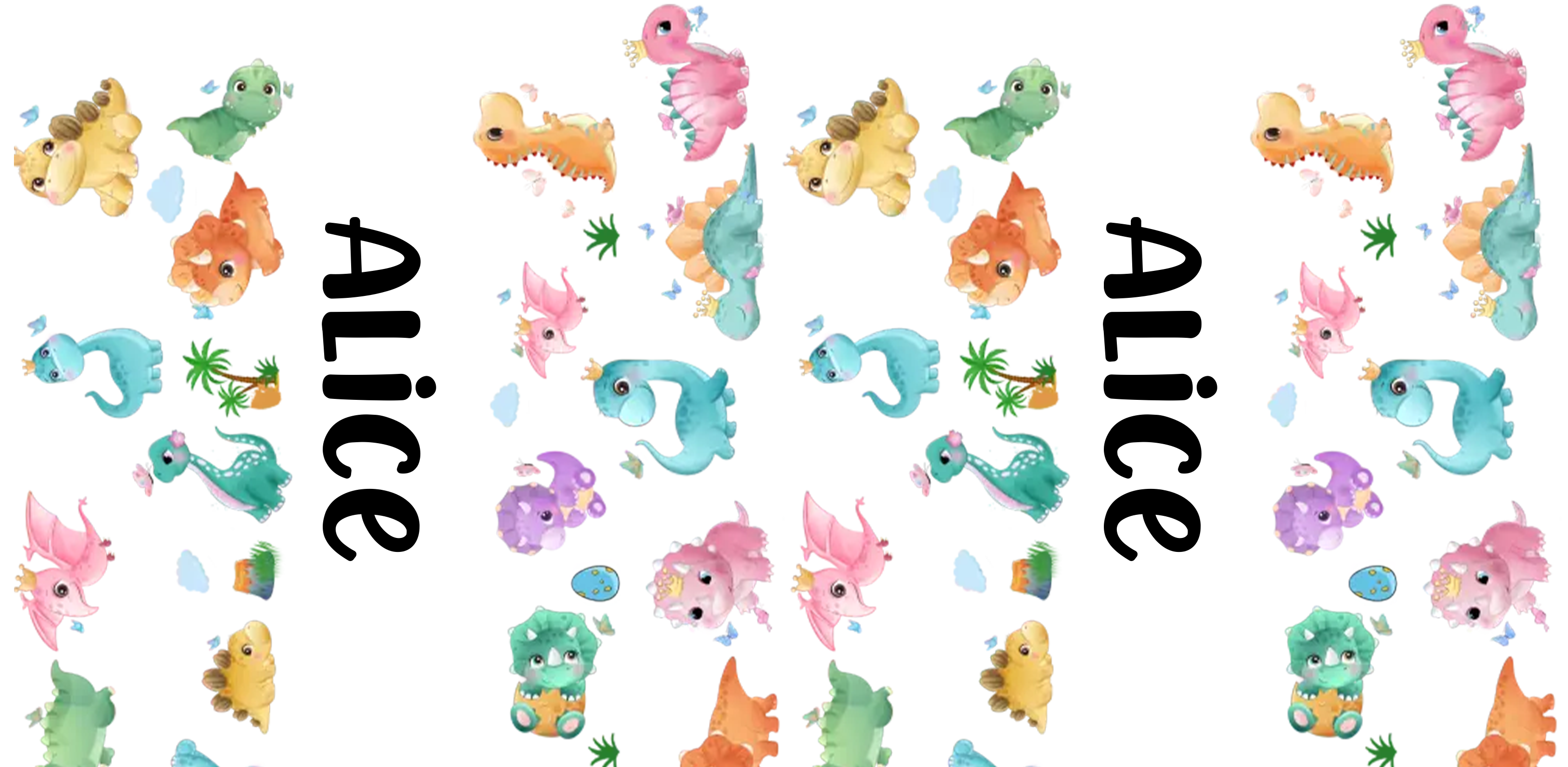 Personalized Cartoon Dinosaur Name Cup – Custom Back-to-School Mug with Name & Style