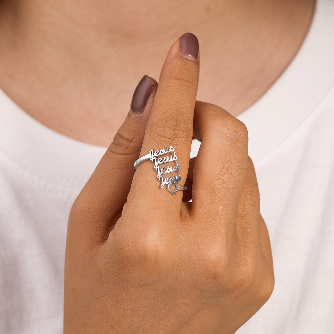 Personalized Family Name Ring Custom 3 Names Best Gift For Women