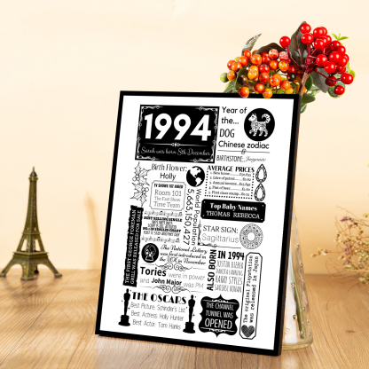 30th Birthday Personalized Wood Panel Painting Customized Birthday Flowers Wooden Decorations Home Decoration Gifts For Her/Him