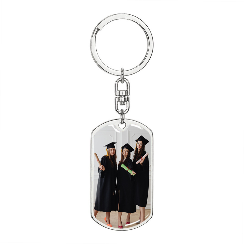 Personalized Photo Keychain 2024 Graduation Gifts-Graduation is the first step of the next chapter of your life