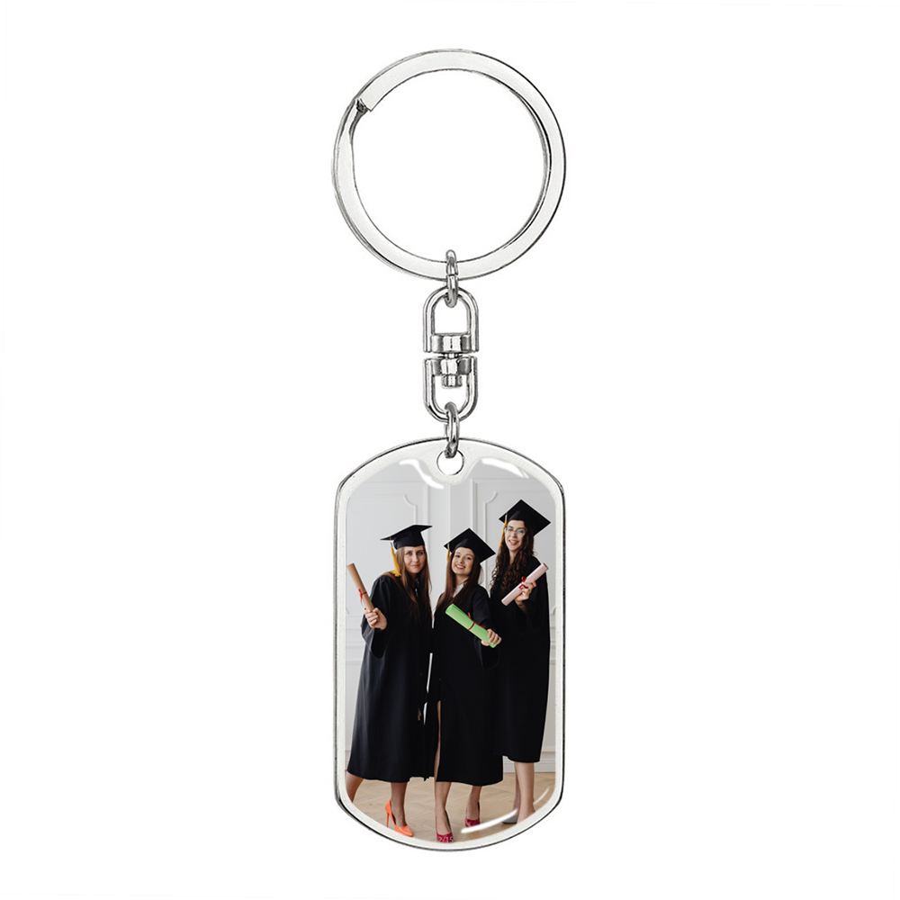Personalized Photo Keychain 2024 Graduation Gifts-Graduation is the first step of the next chapter of your life