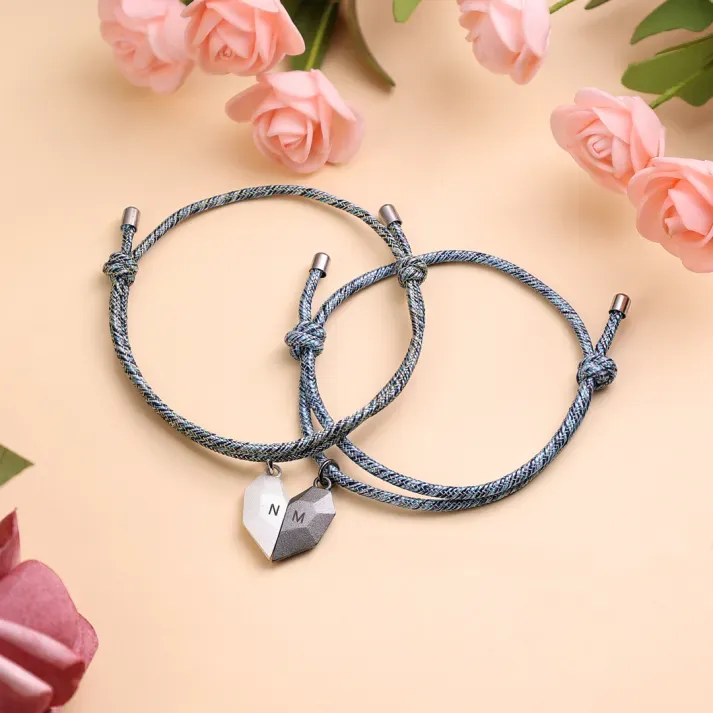 Personalised Wallet & Bracelet Gift Set with Custom Photo, Name & Initials Couples Gift for Him | Jessemade