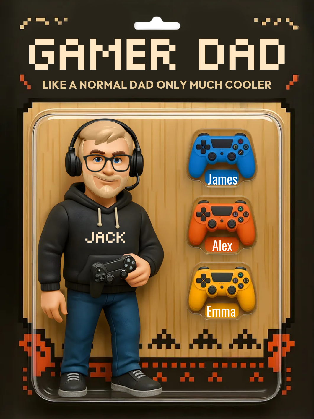 Personalized Acrylic Plaque Gamer Dad – Custom Gamer Dad  Gift for Dad