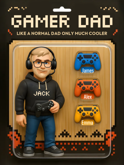 Personalized Acrylic Plaque Gamer Dad – Custom Gamer Dad  Gift for Dad