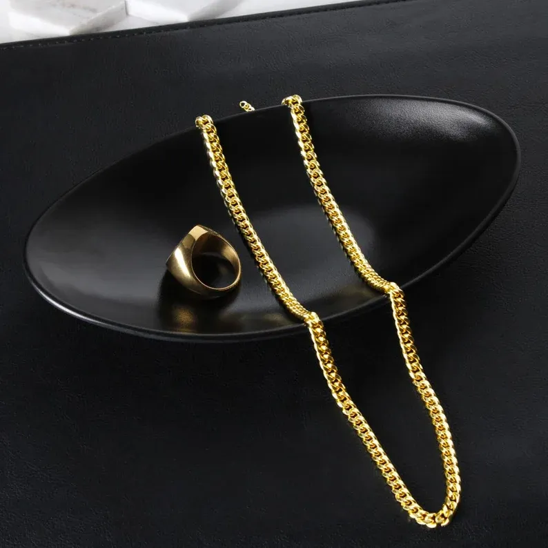 To My Sexy Man-Cuban Link Chain Necklace Gift Set "I Admire And Respect You"