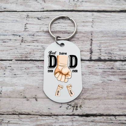 3 Names-Personalized Photo Keychain Gift Customized Name Special Keychain Gift for Dad