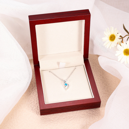 Mother DNA Necklace Personalized Family Necklace Engrave 2 Names & Birthstones Gifts For Her