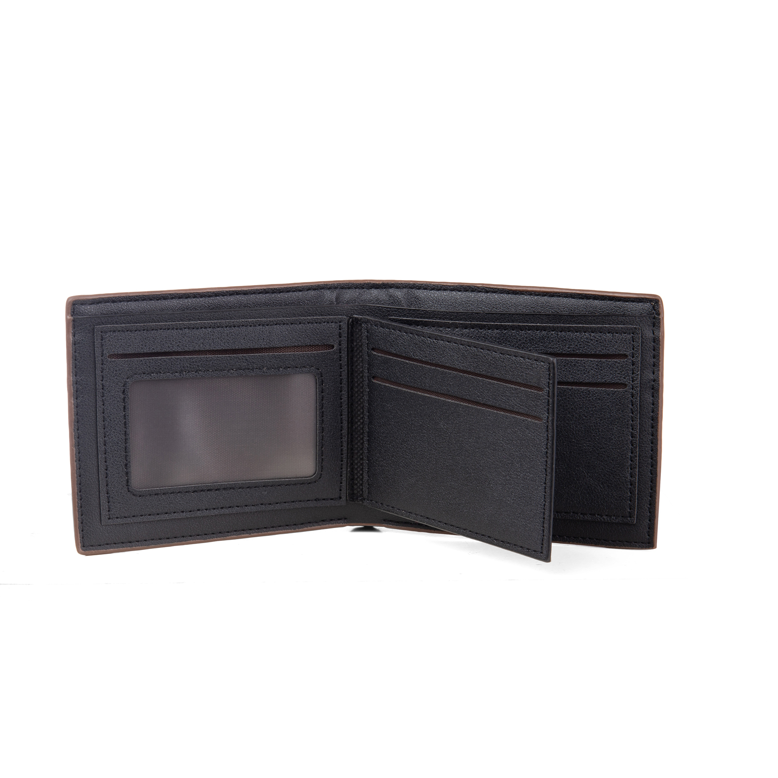 6 Names - Personalized Photo Custom Leather Men's Folding Wallet as a Father's Day Gift for Dad