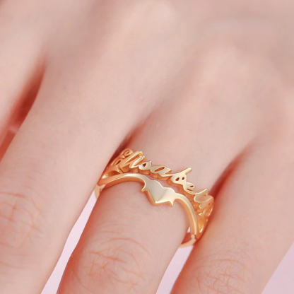 Personalized Ring Custom 1 Name Ring GIFT For Women