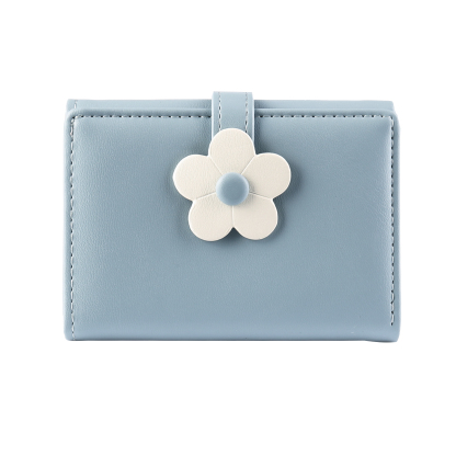 Women's Personalized Photo PU Leather Flower Wallet Coin Purse Four Colors Available Gift for Her