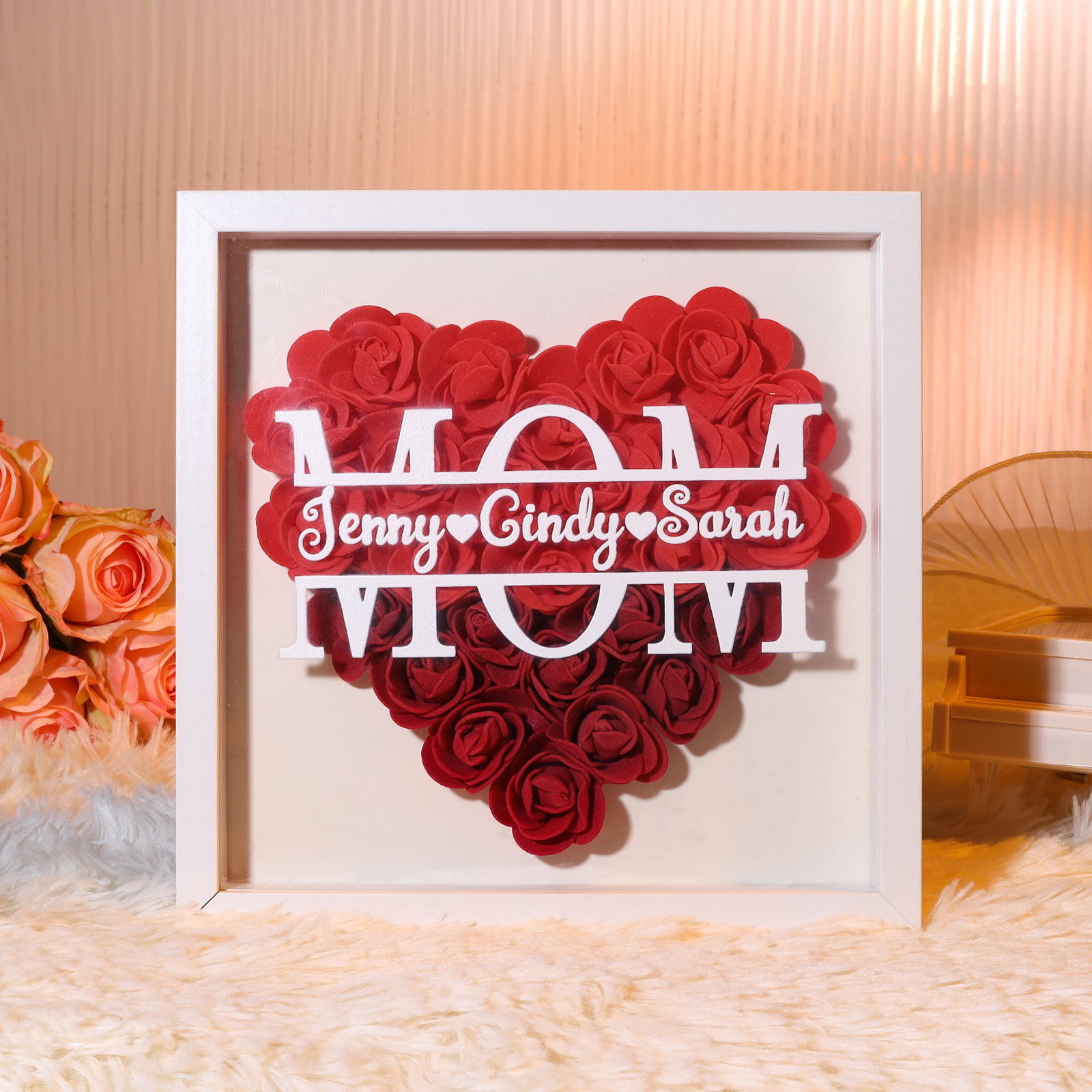 Personalized Custom Name and Text, Exquisite Love Decorations in Five Colors, As a Morher's Day Gifts for Mom