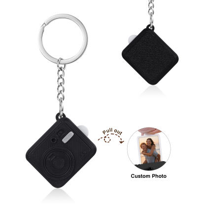 Personalized Mini Camera Keychain Custom With A Pull-Out Photo