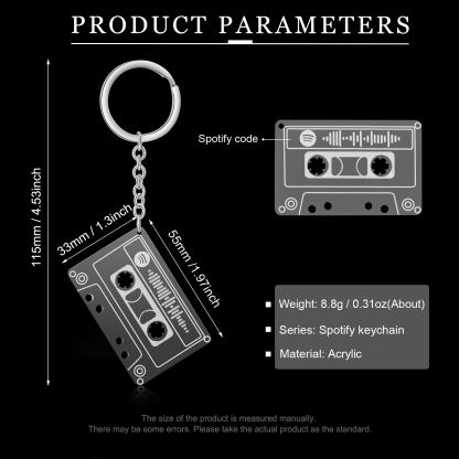 Personalized Music Spotify Code Keychain Gifts For Her