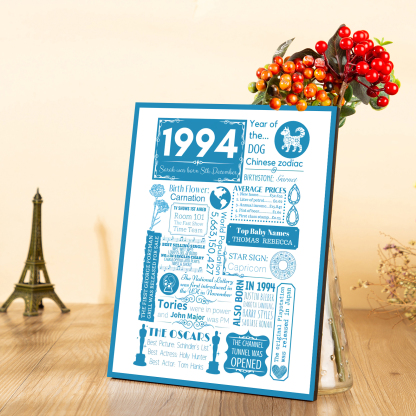 30th Birthday Personalized Wood Panel Painting Customized Birthday Flowers Wooden Decorations Home Decoration Gifts For Her/Him