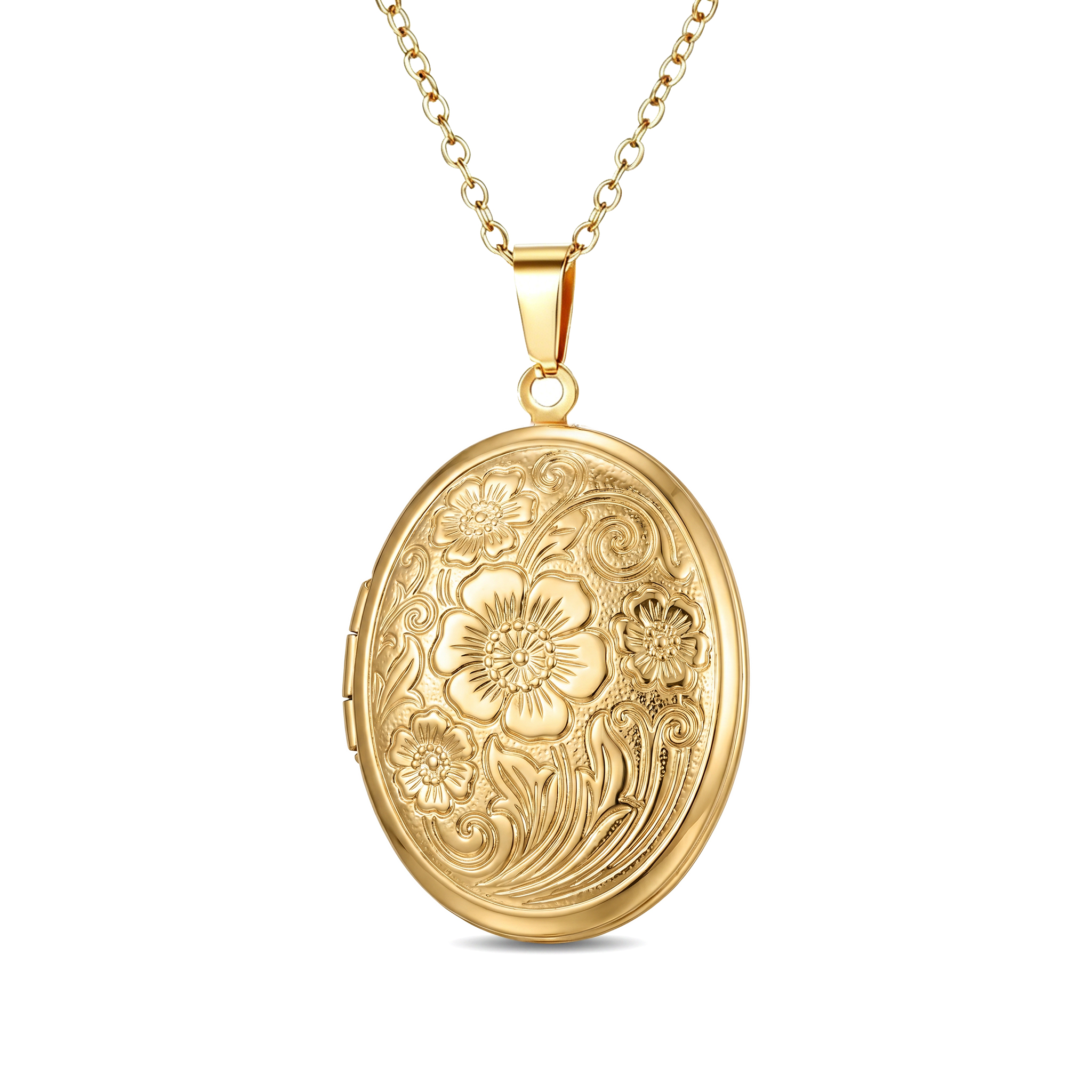 Personalized Locket Necklace Custom with Photo & Text NFC for Women