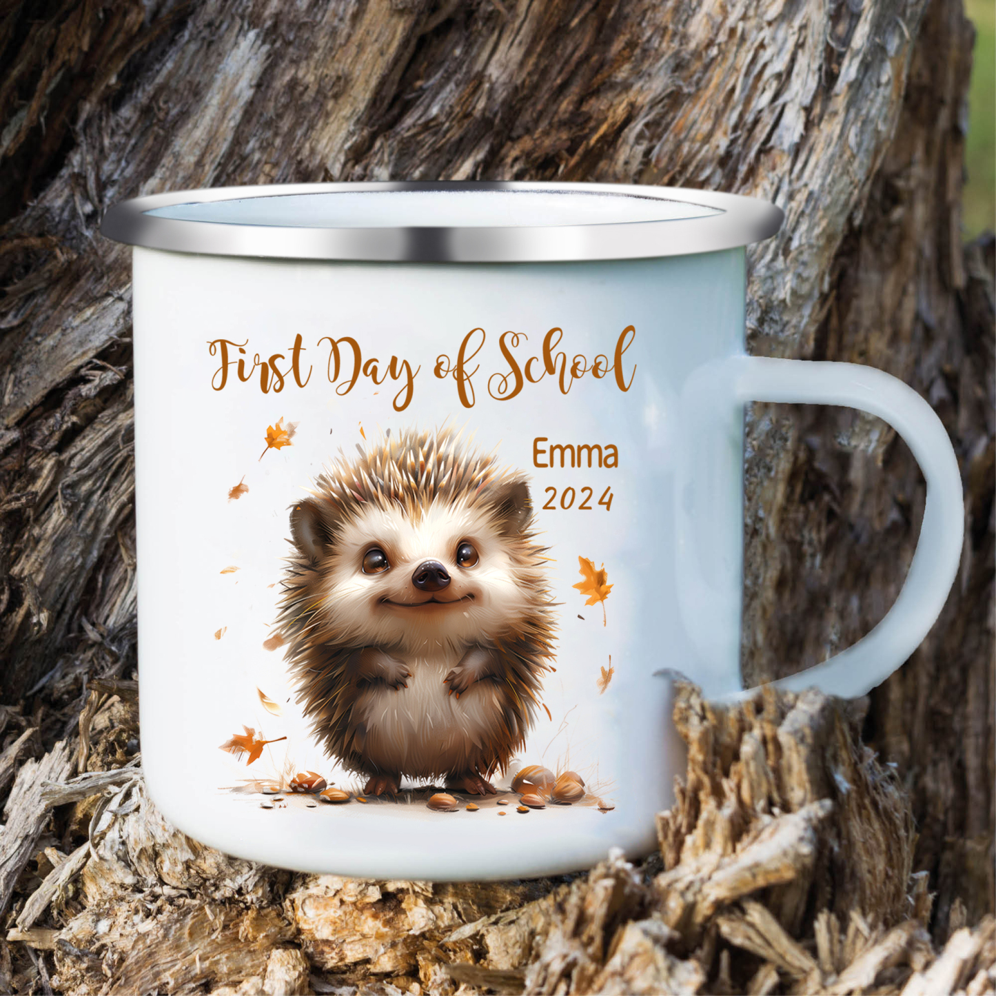 Personalized Name And Date Mug Cute Hedgehog Mug Back To School Gift For Kids