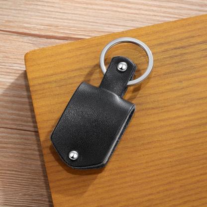 Personalized Leather Keychain Custom Photo Keychain Gifts For Father