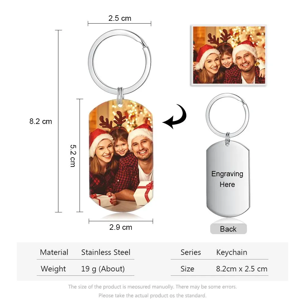 Personalised Wallet & Keychain Set with Custom Photo, Name & Text Couples Gift for Him | Jessemade