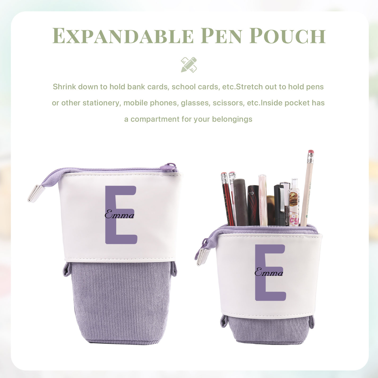 Personalized Pencil Case Custom Name And Letter Pencil Case Boys Girls Back To School Gift