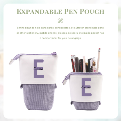 Personalized Pencil Case Custom Name And Letter Pencil Case Boys Girls Back To School Gift