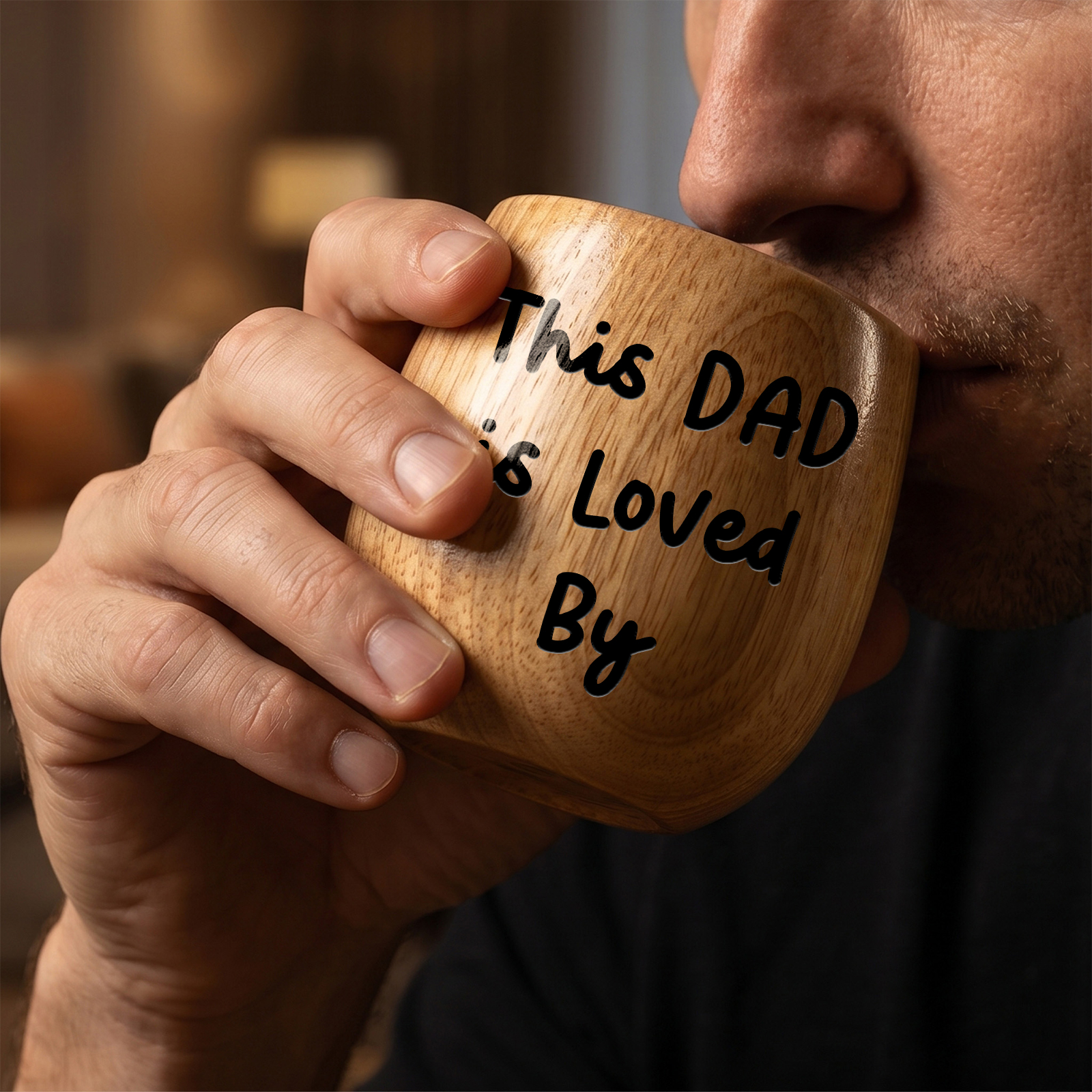 Personalized Wooden Whiskey Tumbler Engraved Mug Customized with 1-8 Kids Names