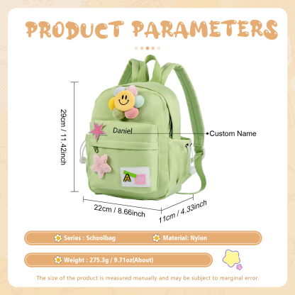 Personalized Nylon Polyester Children's Custom Name Backpack Back to School Gift