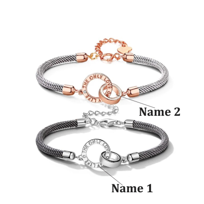 Personalized Couple Bracelets Custom Names Matching Bracelet Love Gifts