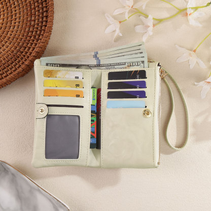 Personalized Photo & Text PU Leather Wallet Coin Purse Three Colors Available Gift for Her