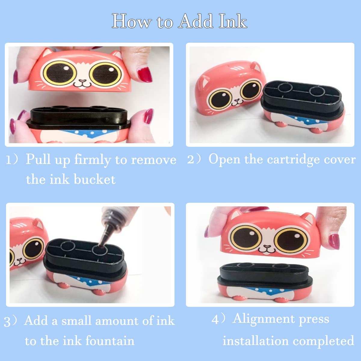 Personalized Cartoon Name Stamp For kids Name Print Gifts Child Toys