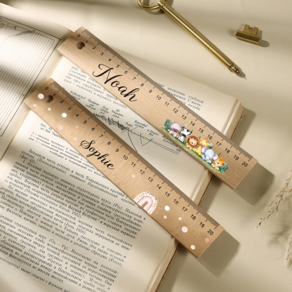 Personalized Custom 1 Letter and 3 Names Gift Set Custom Backpack and Pencil Case and Ruler Gift Set Back to School Gift for Daughter