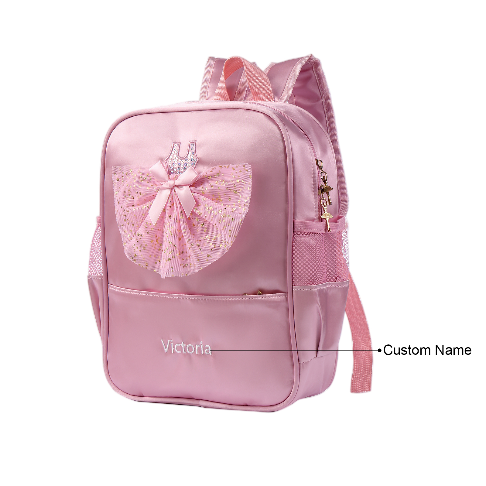 Personalized Name Band Princess Dress Accessories Satin Children Backpack Back To School Gift