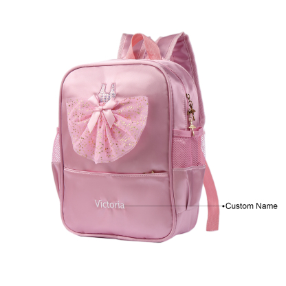 Personalized Name Band Princess Dress Accessories Satin Children Backpack Back To School Gift